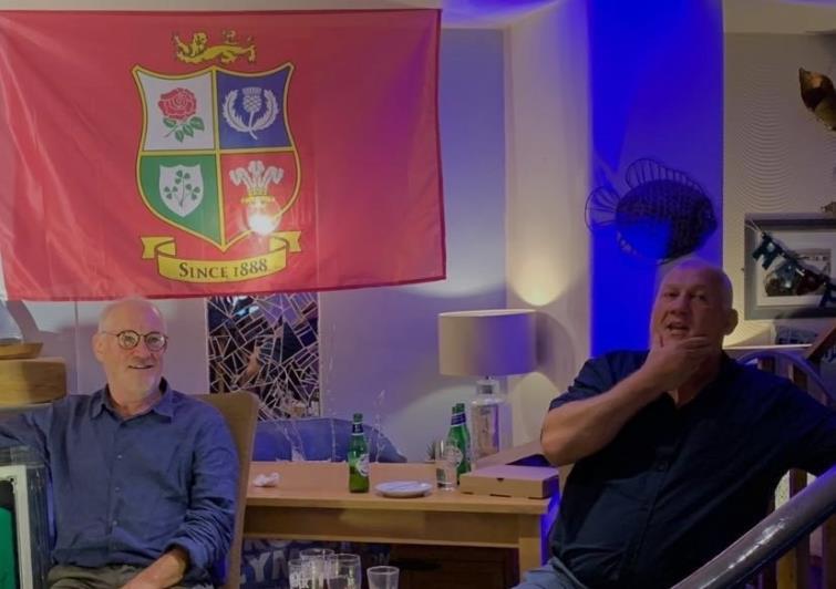 Eddie Butler listening to Mike Ruddock